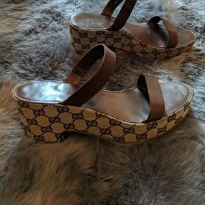 Gucci wedge sandals